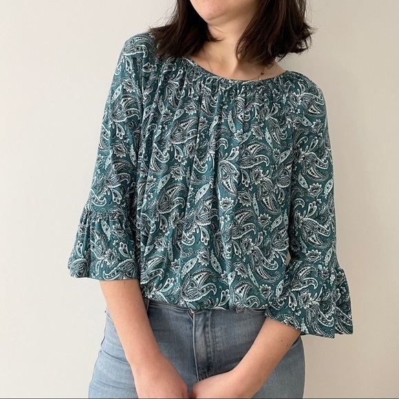 NWOT MICHAEL KORS GREEN BLOUSE - M - Picture 3 of 13